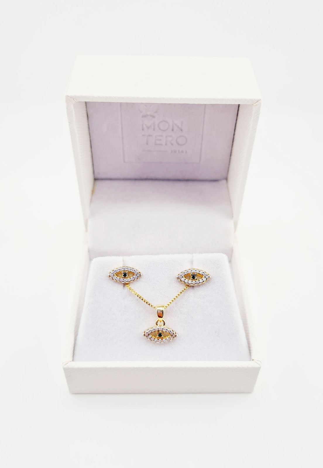 Conjunto Turquia con Microcircones Baño de Oro 24k