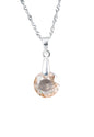 Collar Gracia Plata 925 Cristal Genuino Golden Shadow