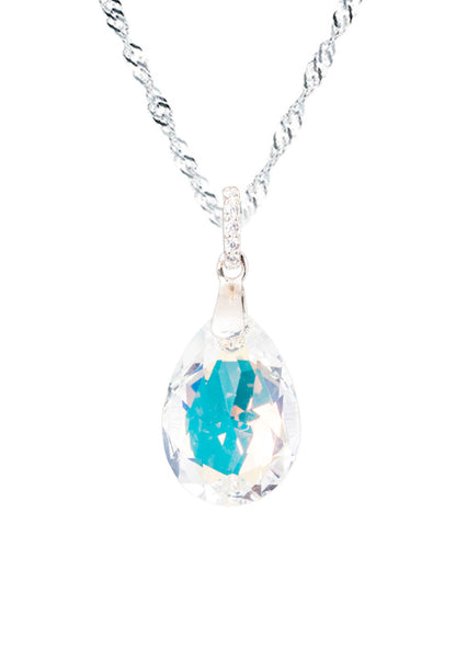 Collar Capricho Plata 925 Cristal Genuino Aurora Boreal