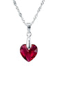 Collar Amor Plata 925 Cristal Genuino Siam