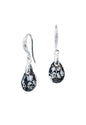 Aros Gota de Luz Plata 925 Cristal Genuino Silver Night