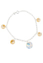 Pulsera Nepal Plata 925  Cristal Genuino Golden Shadow