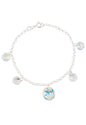 Pulsera Nepal Plata 925 Cristal Genuino Aurora Boreal