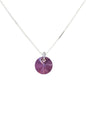 Collar Punto de Luz Plata 925 Cristal Genuino Antique Pink