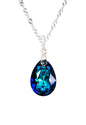 Collar Capricho Plata 925 Cristal Genuino Bermuda Blue