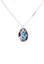 Collar Gota de Luz Plata 925 Cristal Genuino Vitral Light