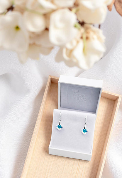 Aros Cristina Plata 925 Cristal Genuino Aurora Boreal