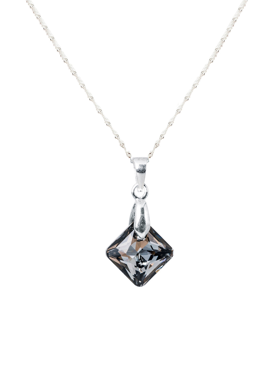 Collar Cristina Plata 925 Cristal Genuino Silver Night