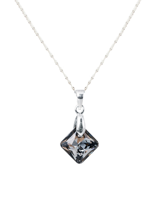 Collar Cristina Plata 925 Cristal Genuino Silver Night