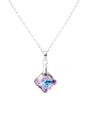 Collar Cristina Plata 925 Cristal Genuino Vitral Light