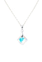 Collar Cristina Plata 925 Cristal Genuino Aurora  Boreal