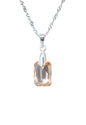Collar Estefania Plata 925 Cristal Genuino Golden Shadow