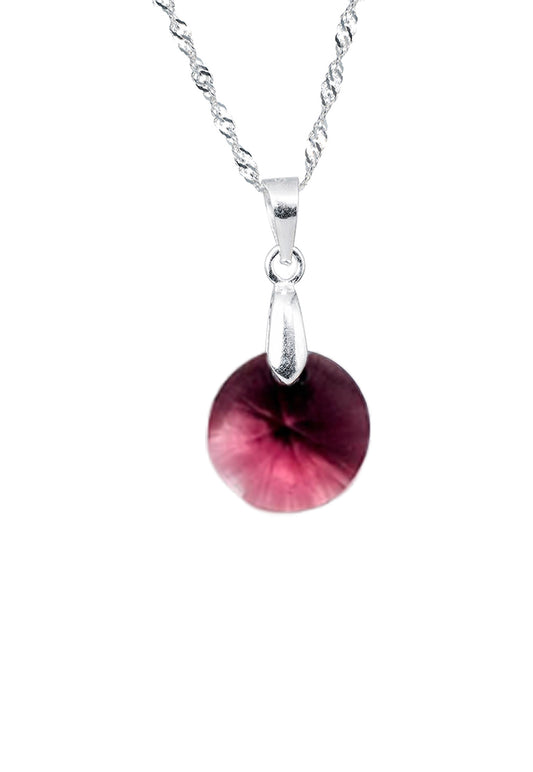 Collar Paris Plata 925 Cristal Genuino Amathyste
