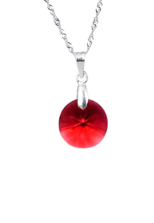 Collar Paris Plata 925 Cristal Genuino Scarleth