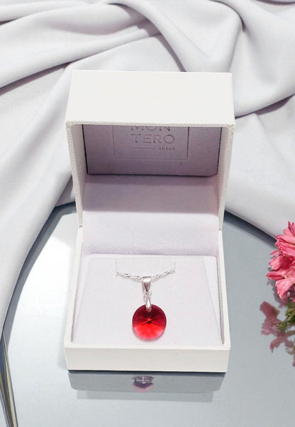 Collar Paris Plata 925 Cristal Genuino Scarleth