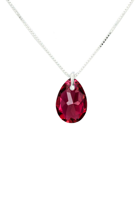 Collar Gota de Luz Plata 925 Cristal Genuino Scarleth