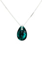 Collar Gota de Luz Plata 925 Cristal Genuino Emerald