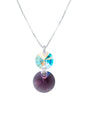 Collar Lourdes Plata 925 Cristal Genuino Amethyst