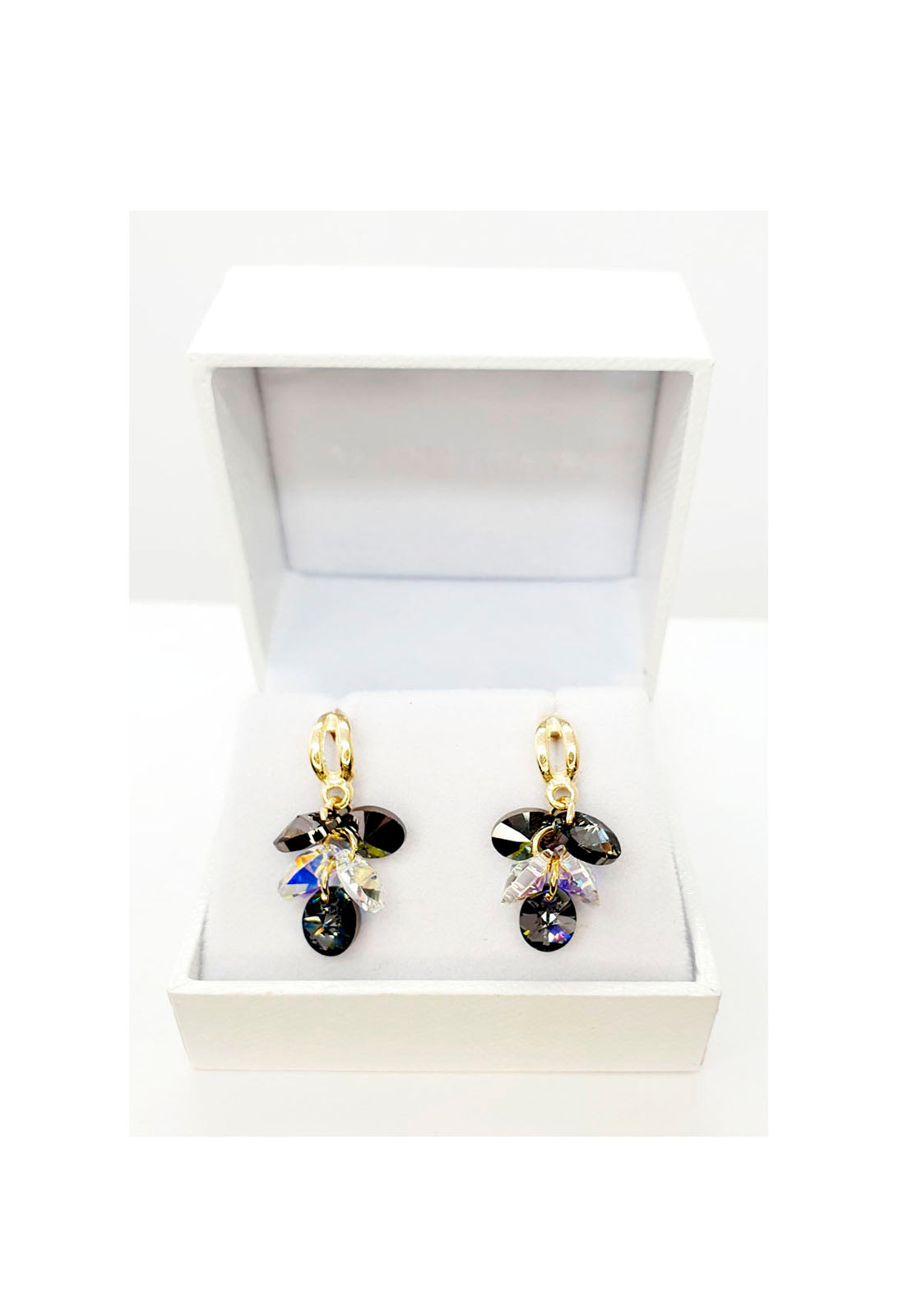 Conjunto Rafela Gold Cristales Genuinos Silver Night