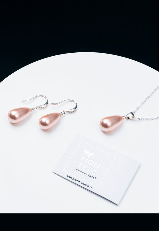Conjunto Moscu Perlas Organicas Peach