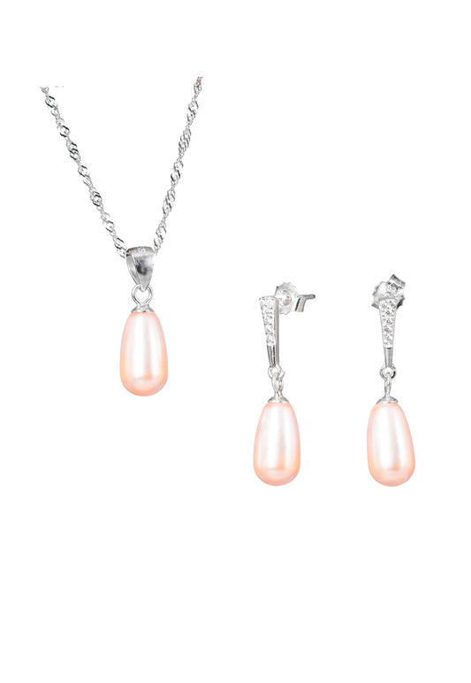 Conjunto Marsella Perlas Organicas Peach