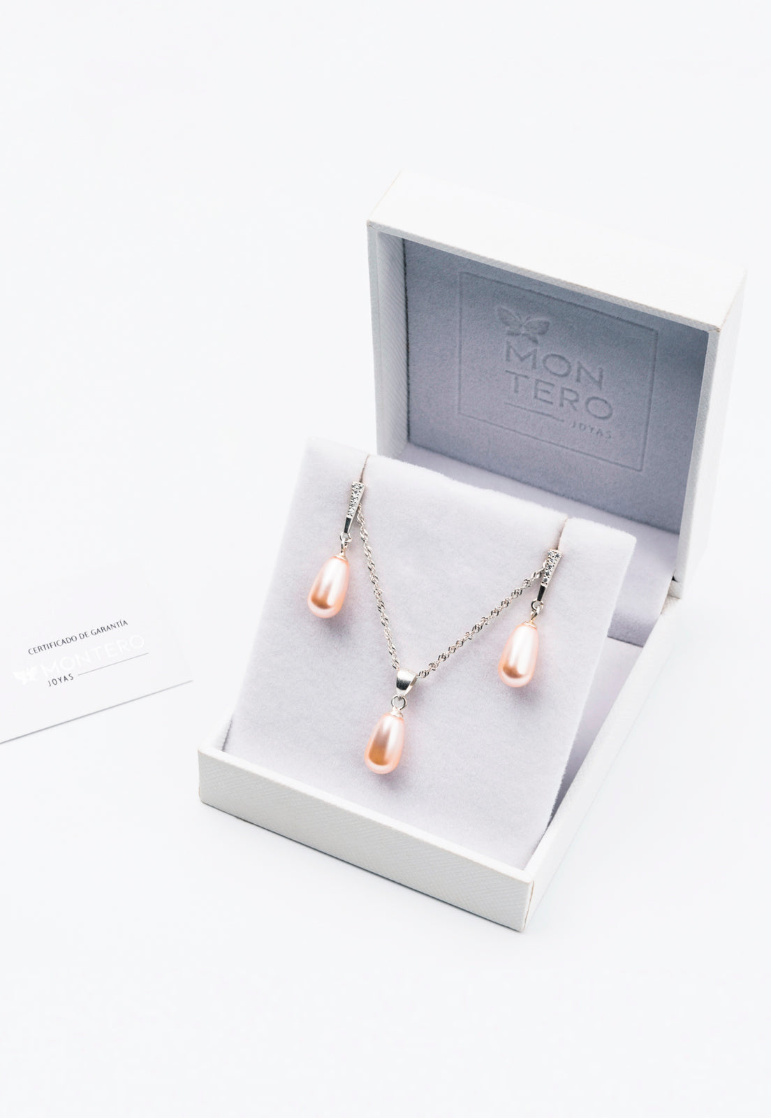Conjunto Marsella Perlas Organicas Peach