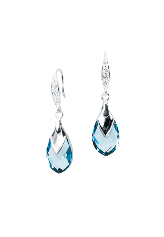 Aros Alaska Cristales Genuinos Aquamarine