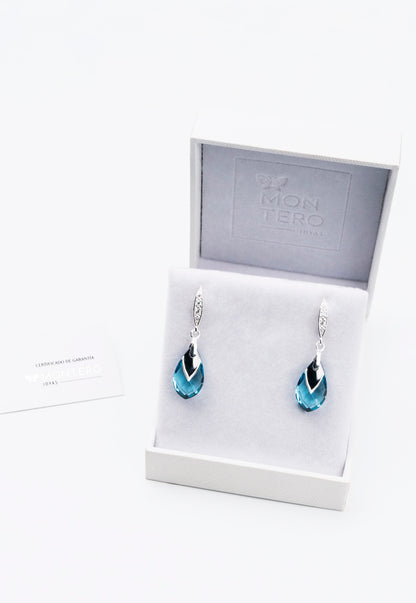 Aros Alaska Cristales Genuinos Aquamarine